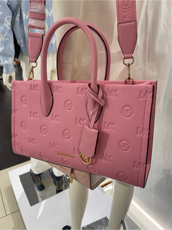 Michael Kors Handbags - Michael Kors Mirella Med Logo Debossed Satchel Shoulder Tote Handbag Crossbody